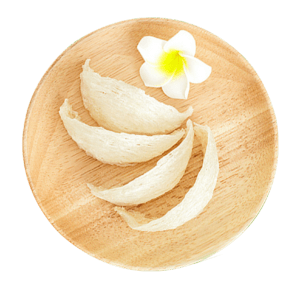 Clean transparent bird's nest image on a plate